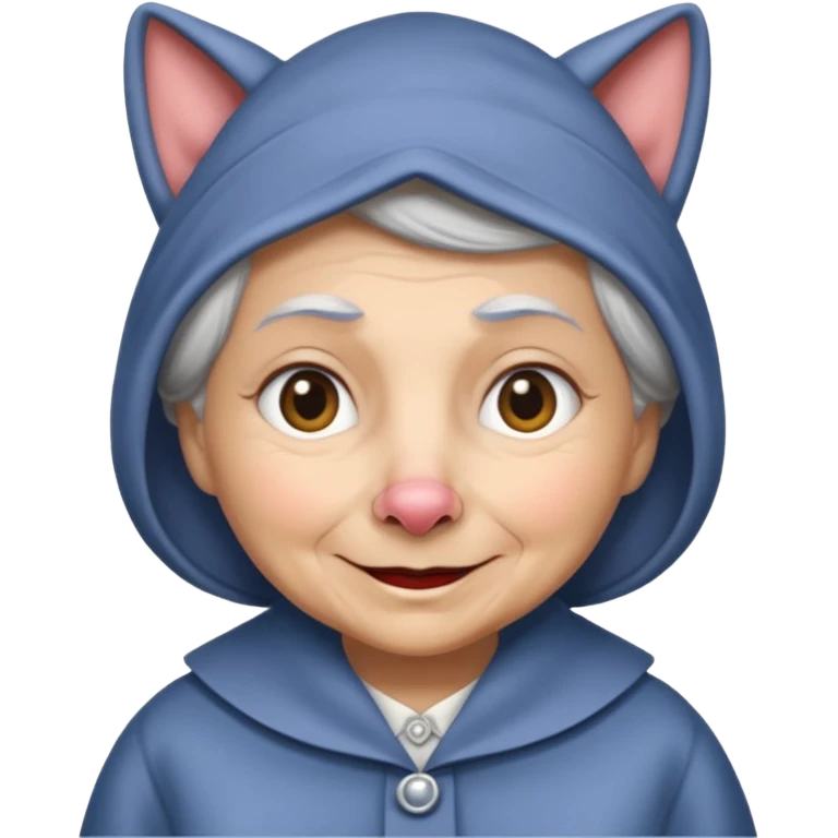 The big bad wolf is wearing Grandma's clothes. emoji