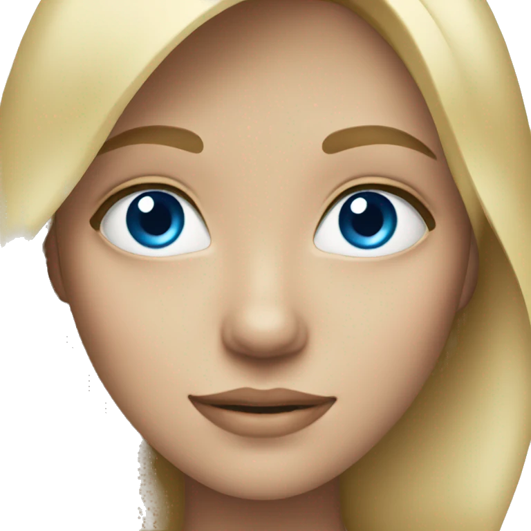 Blonde girl with blue eyes emoji