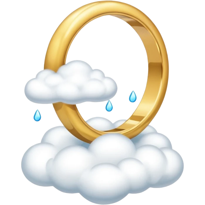 wedding ring on a cloud emoji