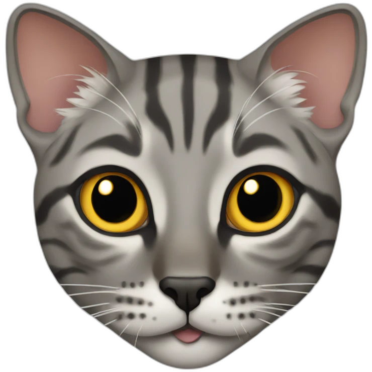 grey bengal cat emoji