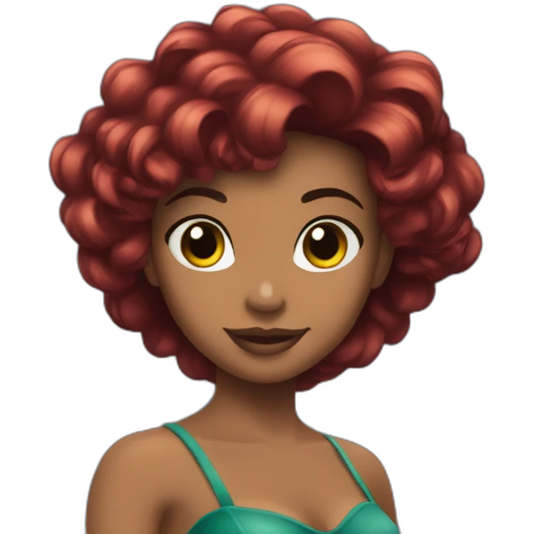 ariel sereia preto emoji