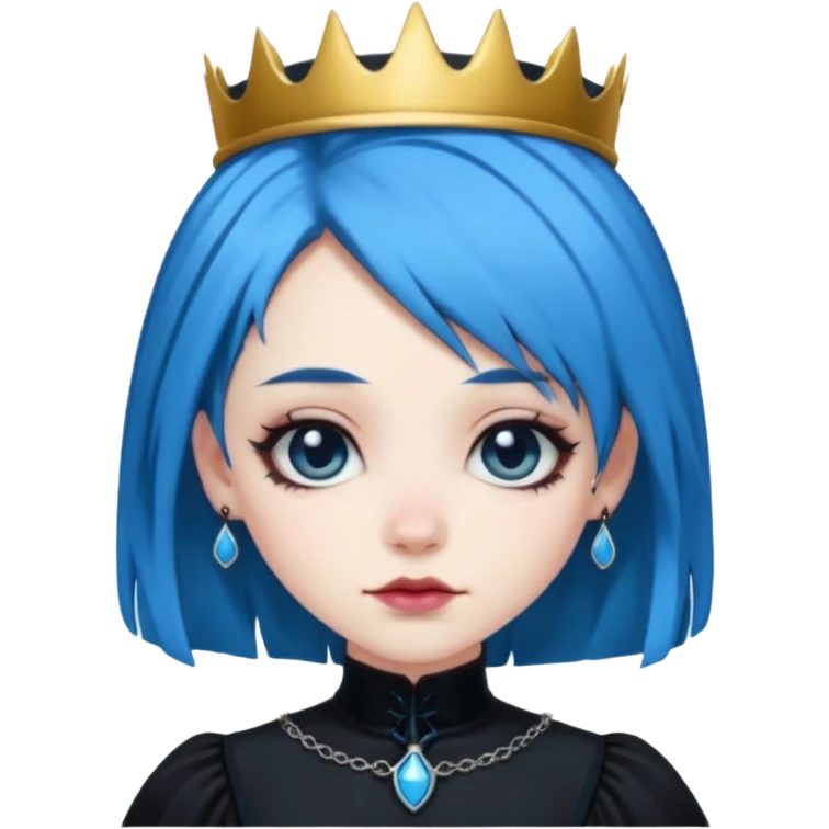 blue haired goth princes emoji