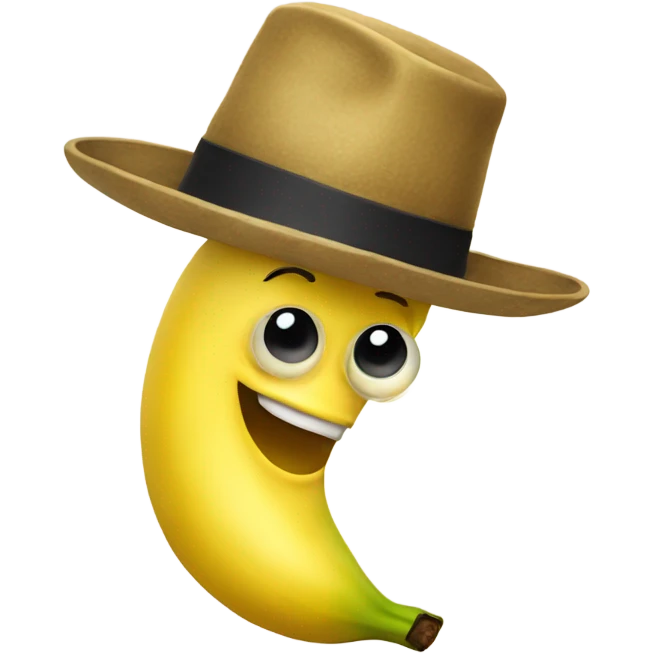 Banana with hat emoji