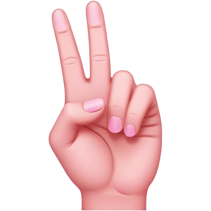 Pink middle finger emoji