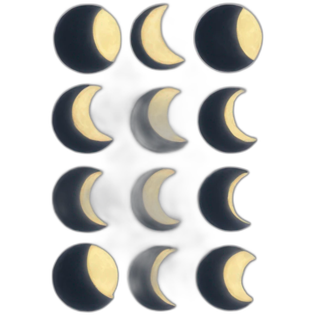 moon phases progression emoji