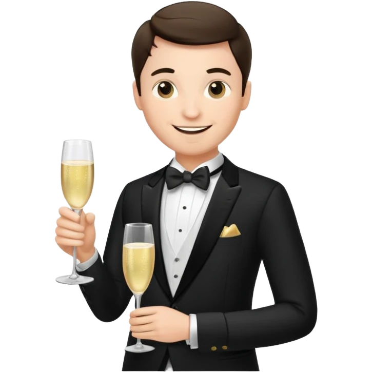 man with Champagne emoji
