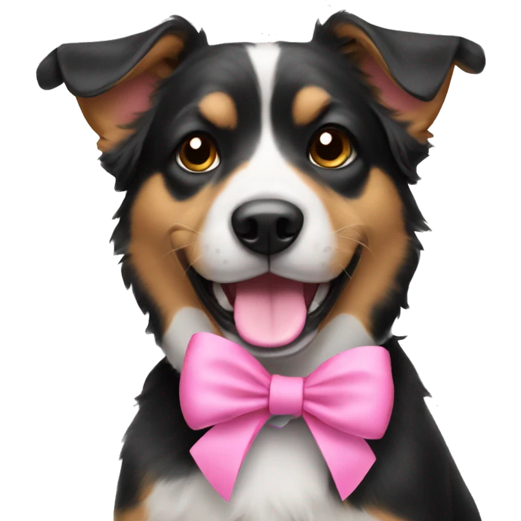 dog with a pink bow emoji