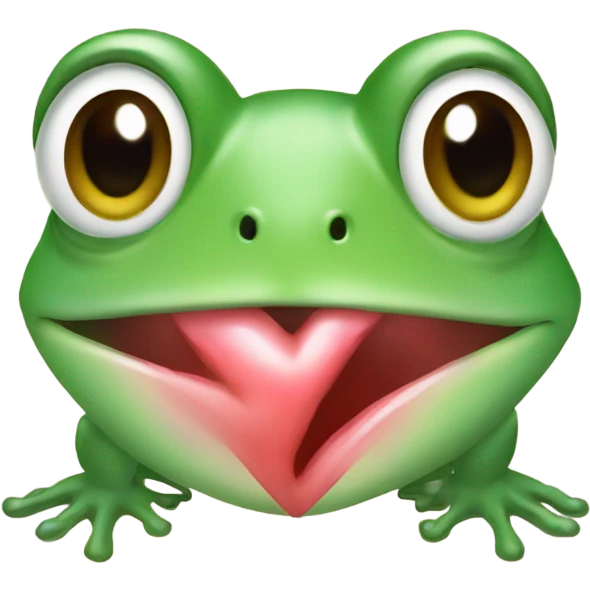 cute frog heart emoji