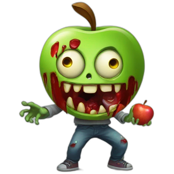 Zombies eat apple emoji