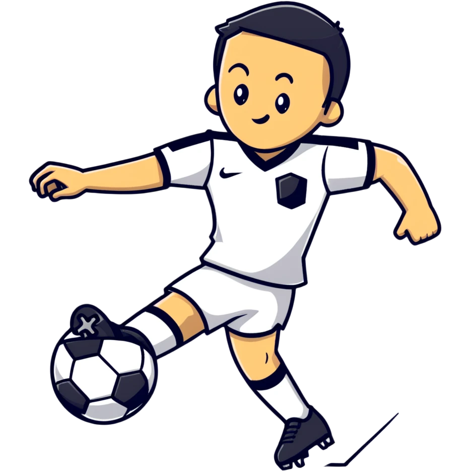 soccer player kicking ball emoji