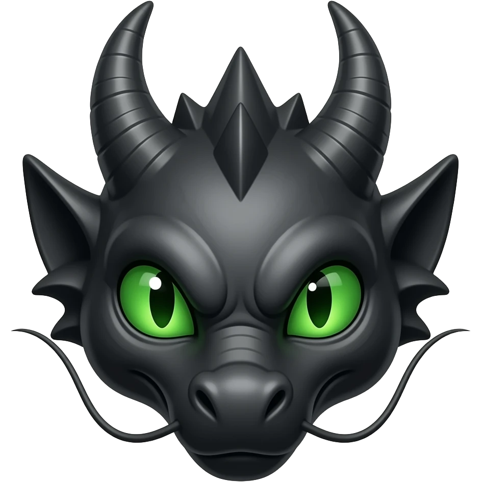 change the black dragon eye color to green emoji