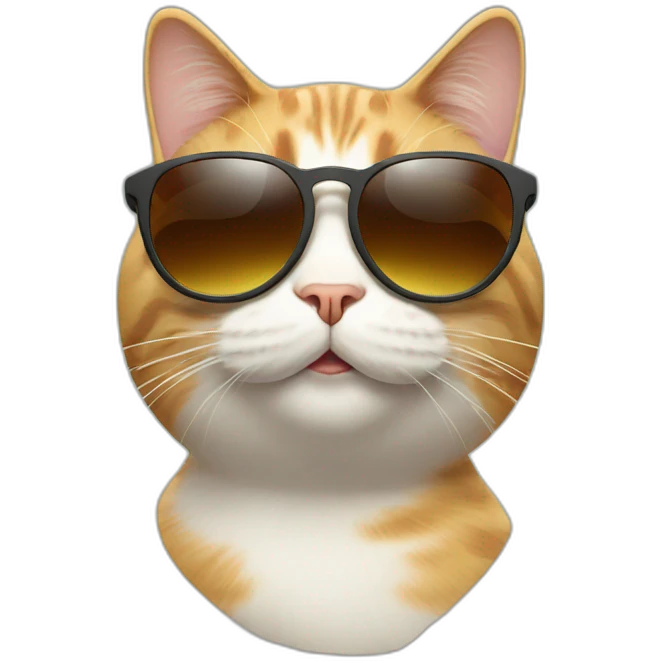 Cat with sunglasses in thé Space  emoji