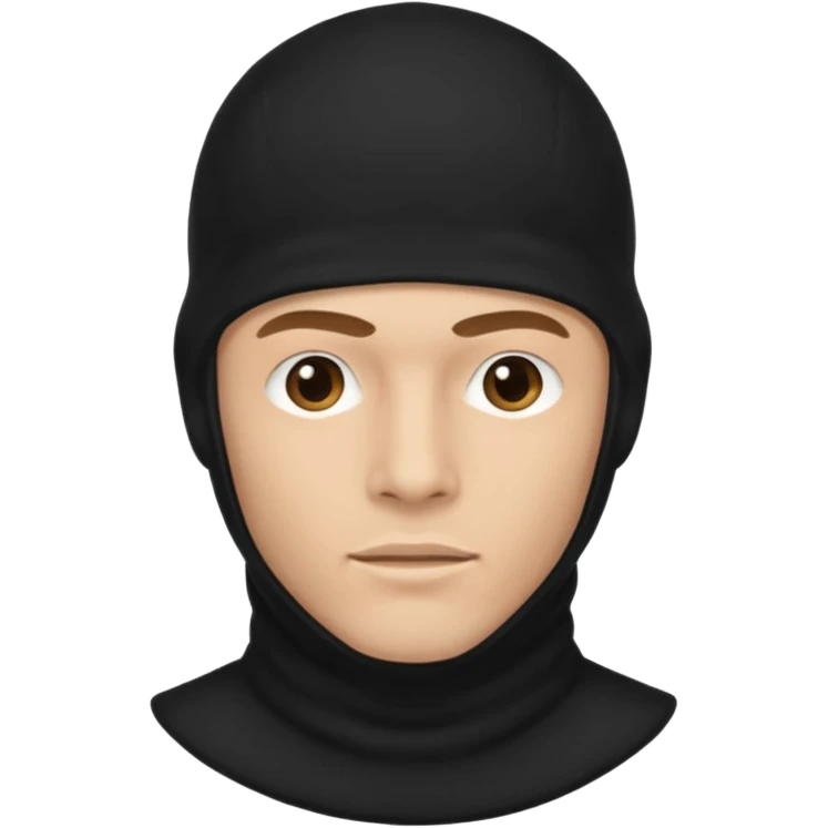 A guy with a brown mullet and a black baclava emoji