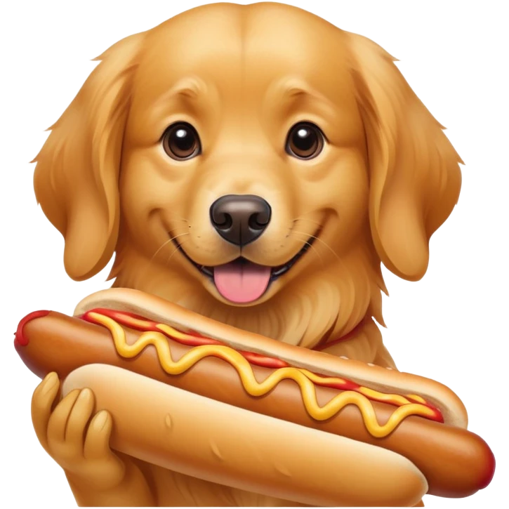 Dog with hotdog emoji