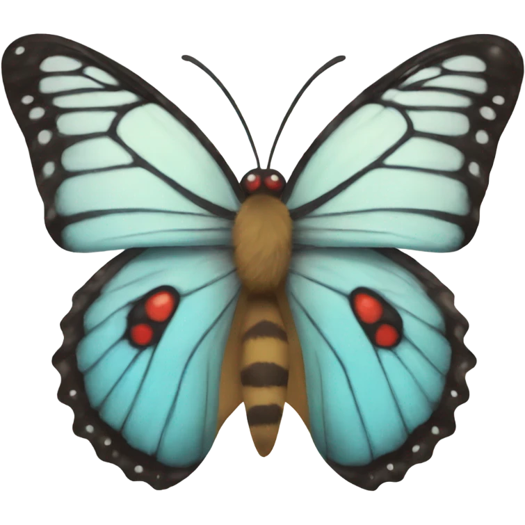 Butterfly with Christmas hat  emoji