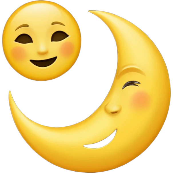 Genarate me a emoji of Drak mode moon and bright mode sun Like we got In our mobile phones emoji