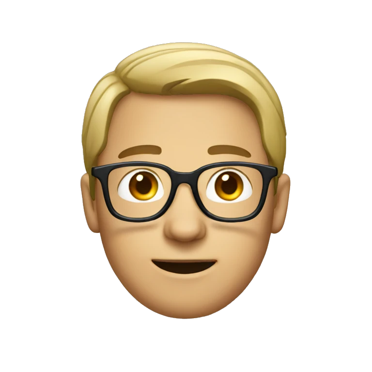 Guy with glasses  emoji