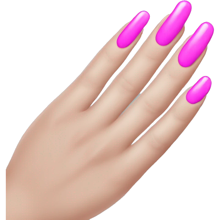 Phalanges of fingers with pink manicure  emoji