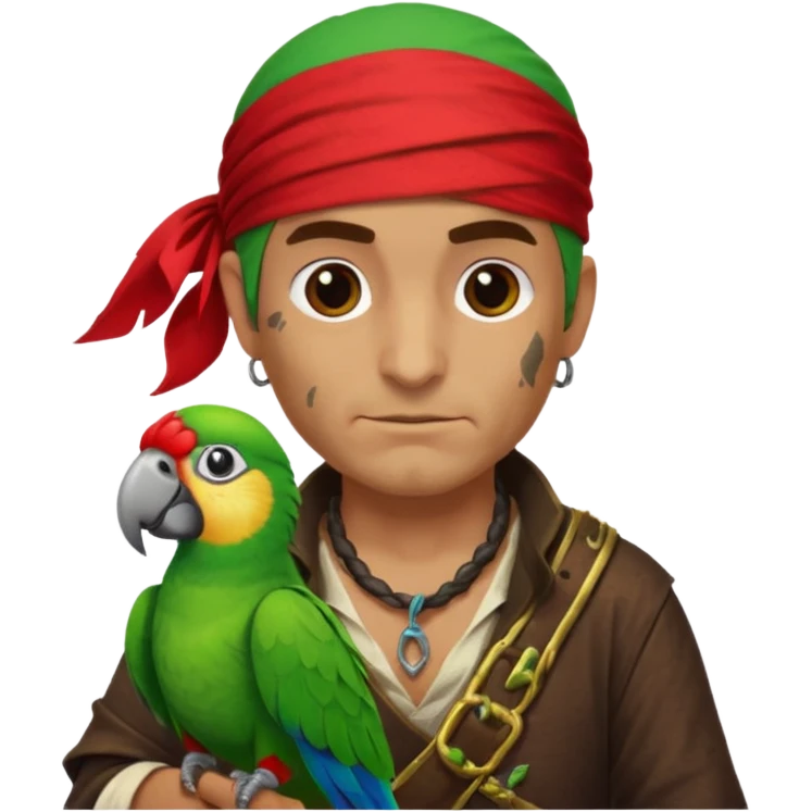 pirate and parrot emoji
