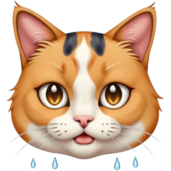 a cat crying emoji