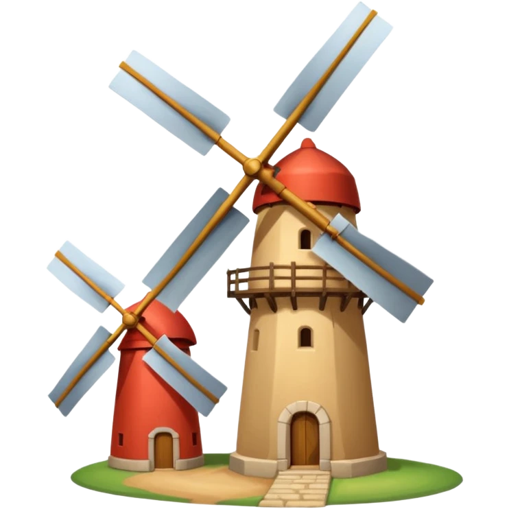 Don Quixote tilting at windmill emoji