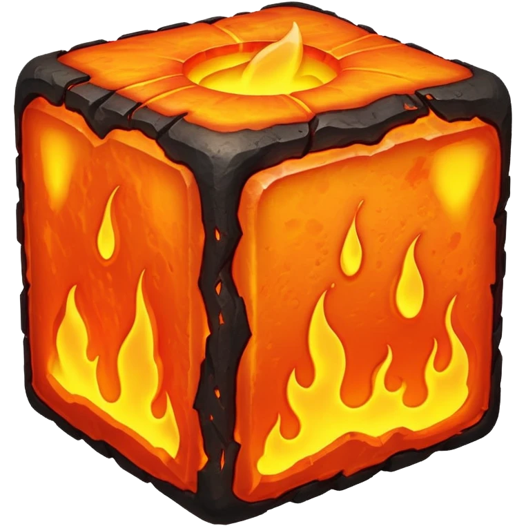Minecraft lava block emoji