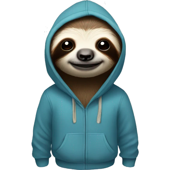 Sloth in hoodie emoji