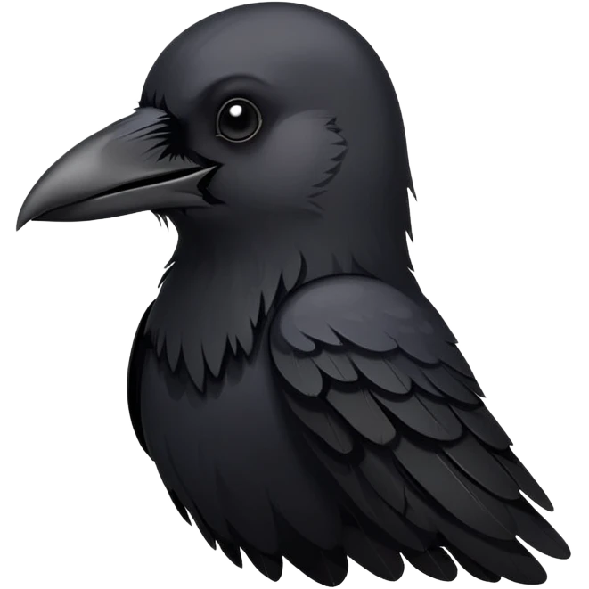 A crow saying, I love you emoji