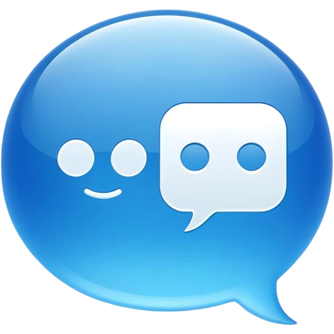 Simple message chat bubble with subtle AI symbol emoji