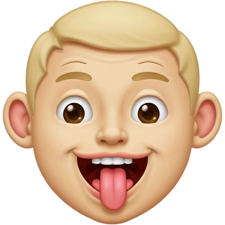 Sticking out tongue while scrunching nose in a happily joking way emoji