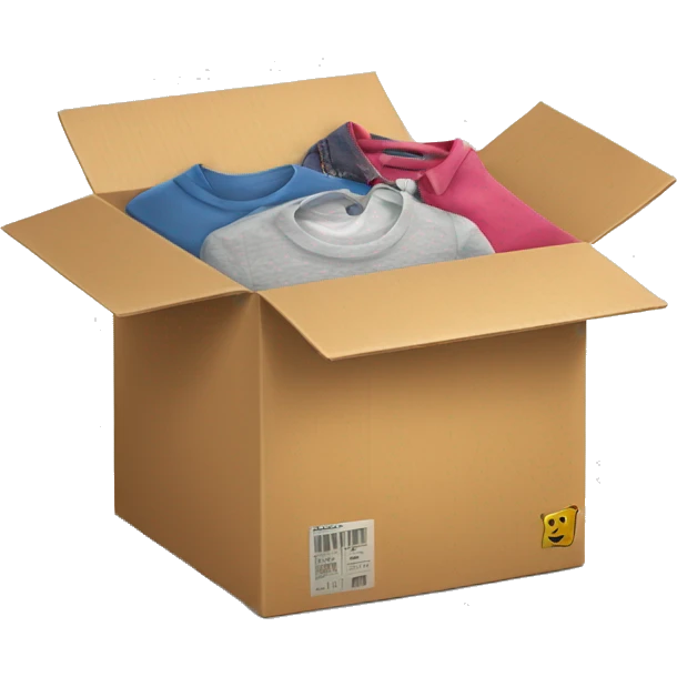 cardboard box full of clothes emoji