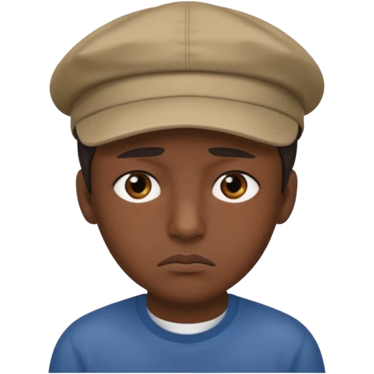🫩 Emoji ojos cansado y triste pero serio con gorra de lado  emoji