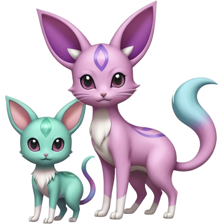Espeon-Meloetta-Mew-Minccino-Delcatty-Pachirisu-fusion emoji