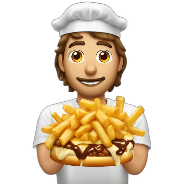 poutine mangeant une poutinr emoji