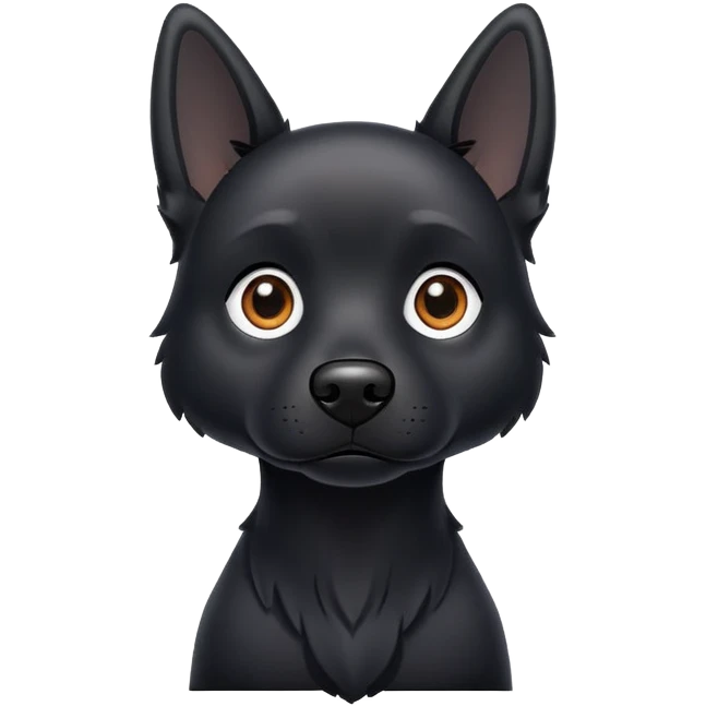 un perro negro emoji