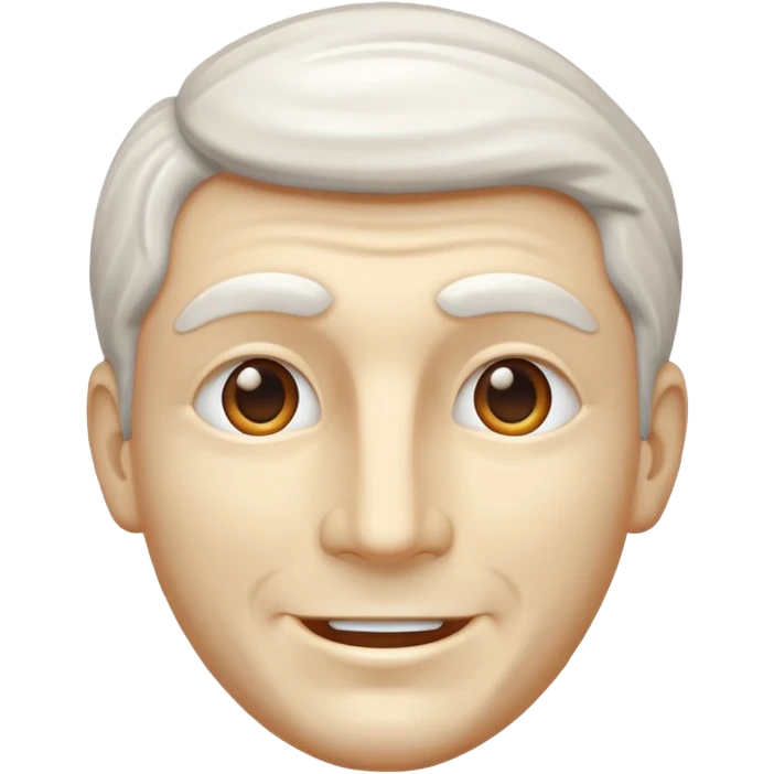 Marble style statue of man face happy emoji