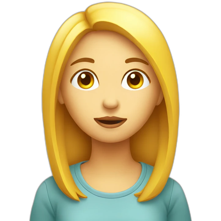 Girl-thinking-Bulb-light emoji