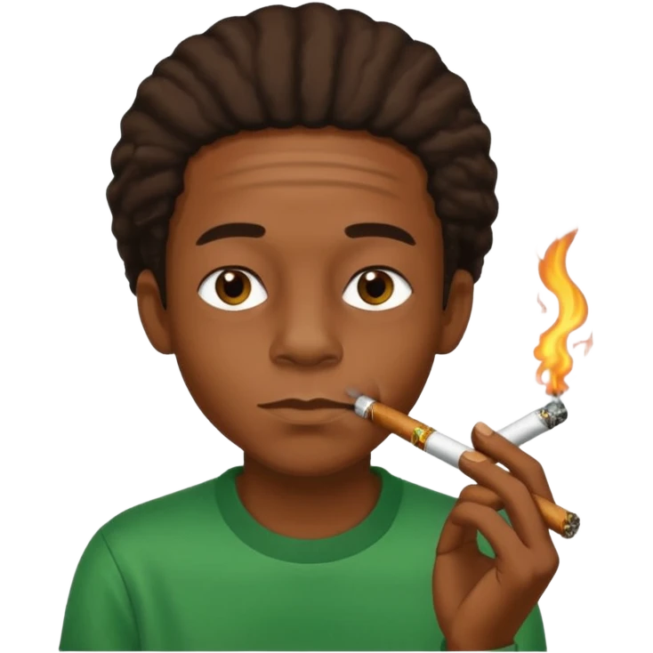 Jamaican boy smoking emoji