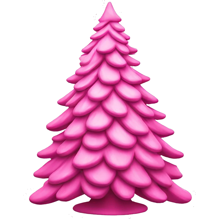 Pink Christmas tree emoji