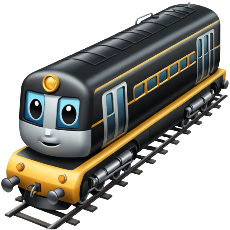 Train on a track  emoji