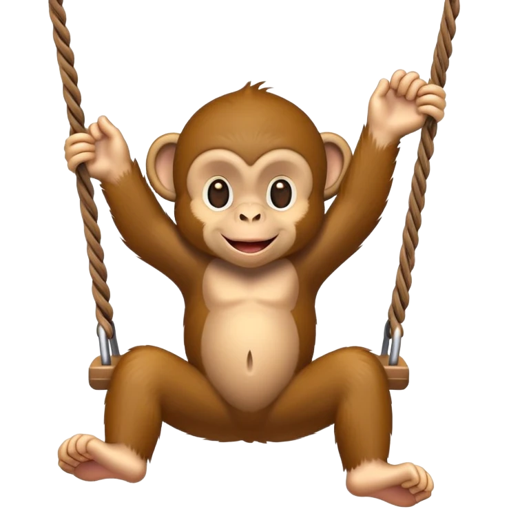 Monkey on a swing emoji