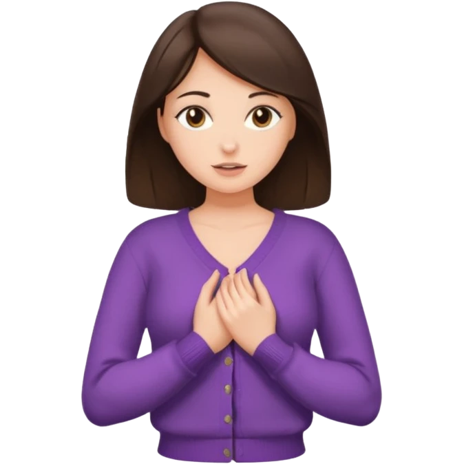 Женщина брюнетка в красивой одежде снимает кофту огаляя грудь emoji