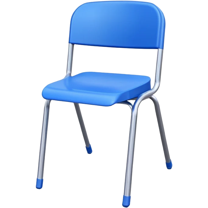 fast blue school plastic chair emoji