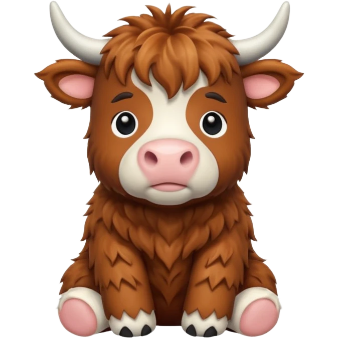 baby stuffed highland cow emoji