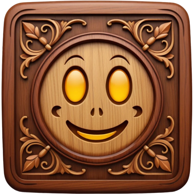 Wood carving emoji