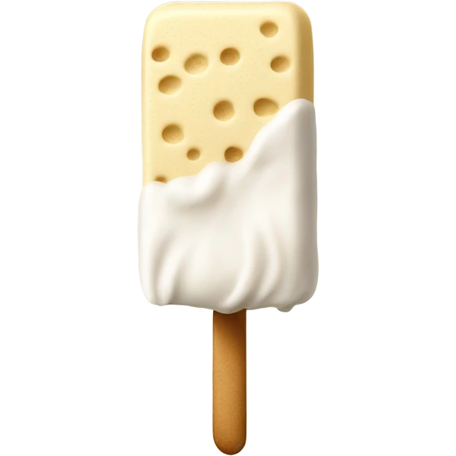 rectangular vanilla ice cream bar on a stick emoji