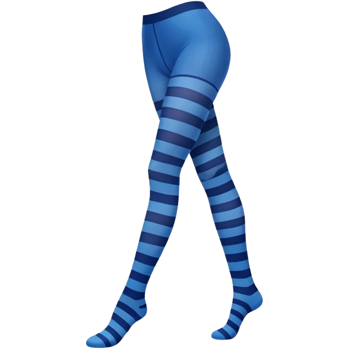 Blue striped tights emoji