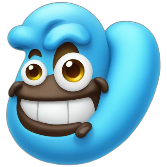 blue poop emoji