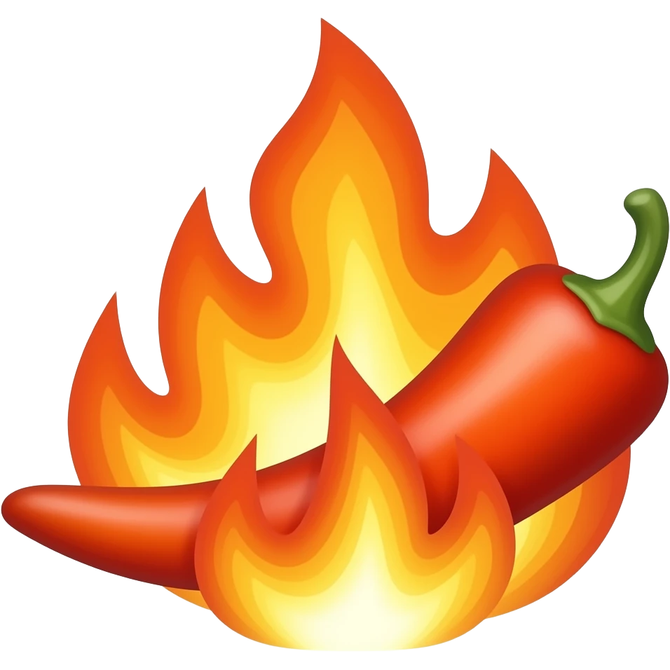 Fire pepper emoji