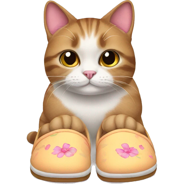 Cat wearing slippers emoji